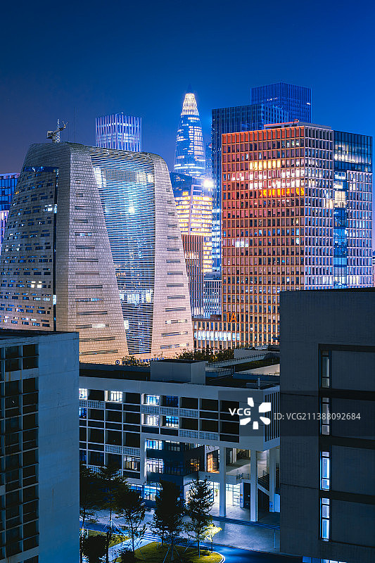 深圳南山科技园夜景图片素材