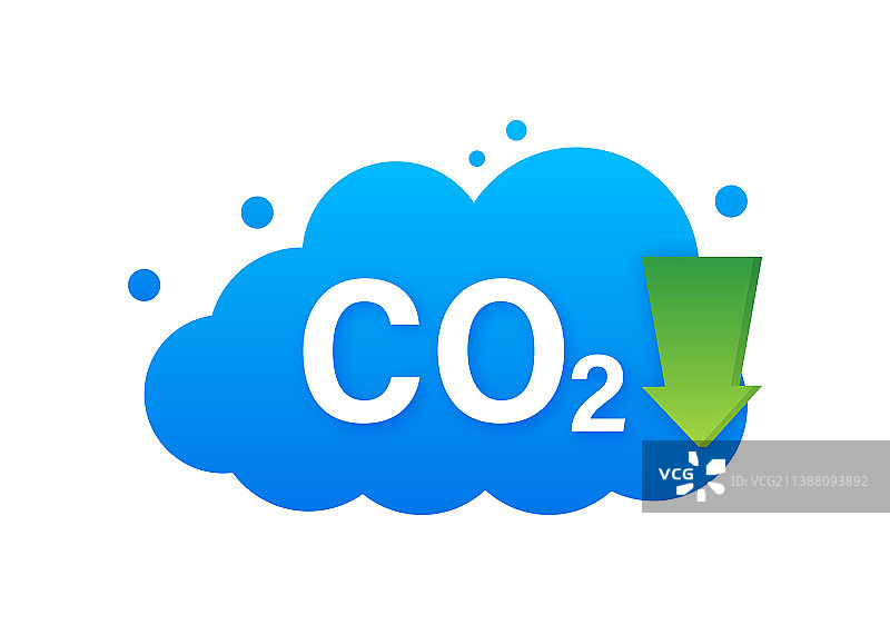 扁平风格二氧化碳标志图片素材