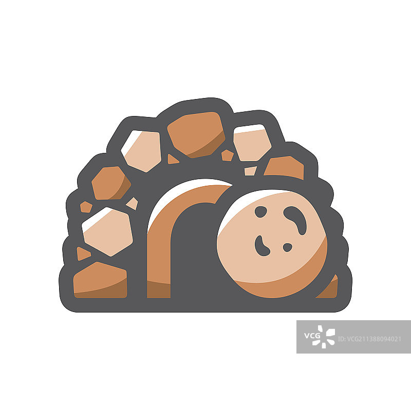 卡通石洞图标图片素材