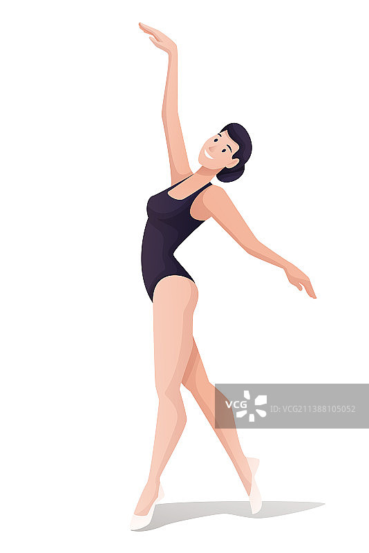 芭蕾舞姿势：年轻女性图片素材