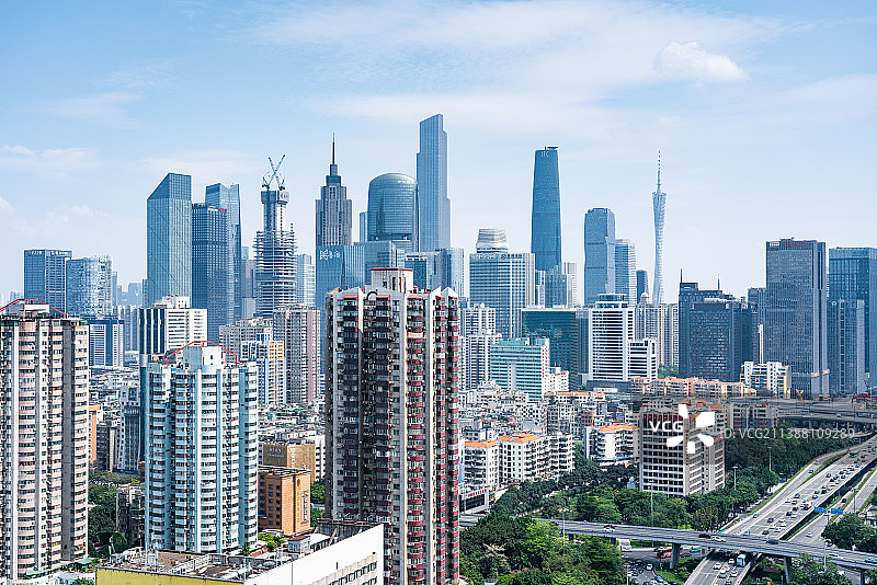 广州城市天际线图片素材