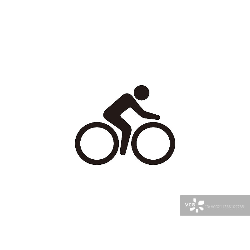 自行车符号极简Logo图标图片素材