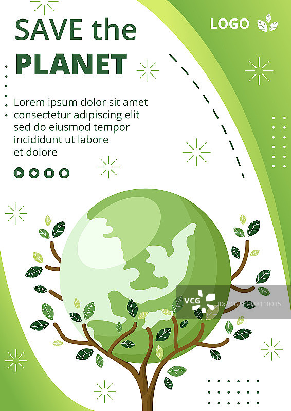 拯救地球宣传单模板图片素材