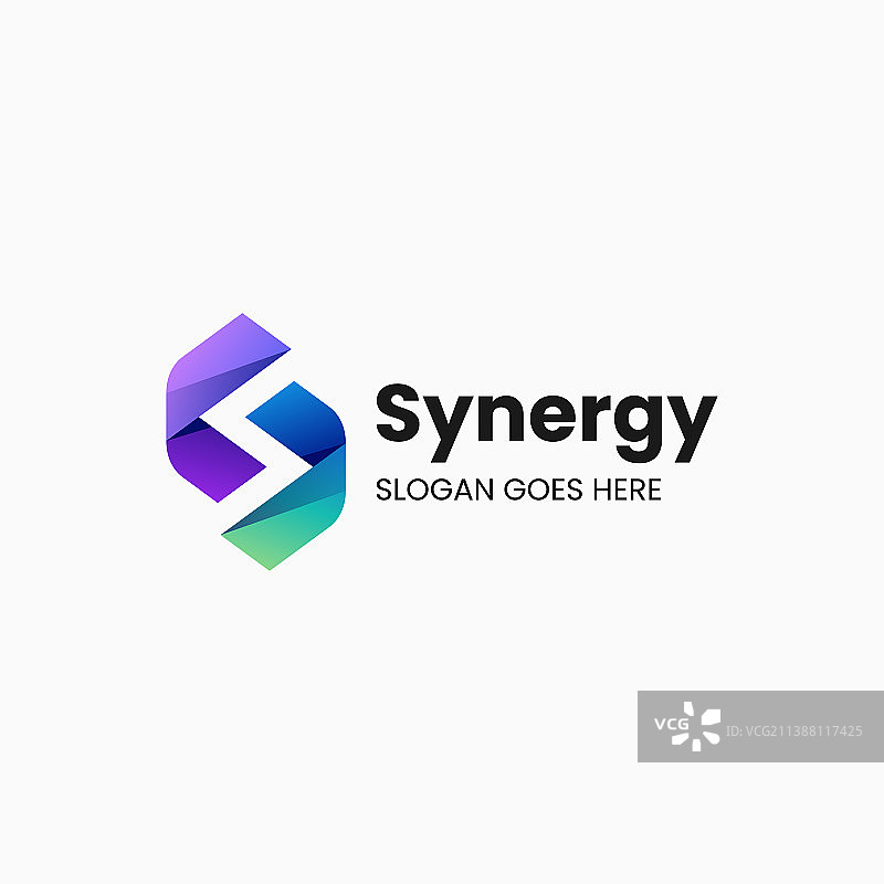 字母S标志设计渐变彩色风格图片素材