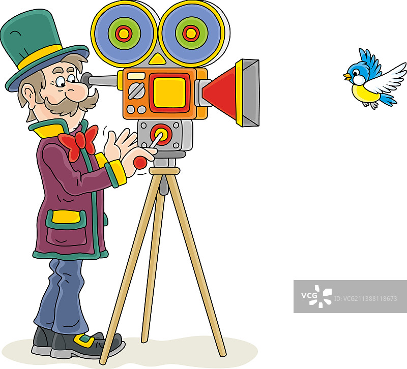 使用老式相机的复古电影制作人图片素材