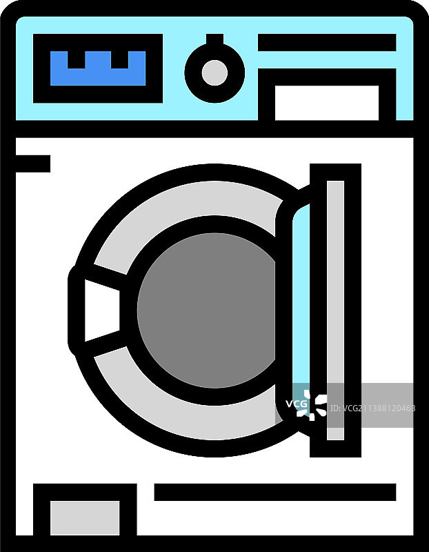 彩色洗衣机图标图片素材