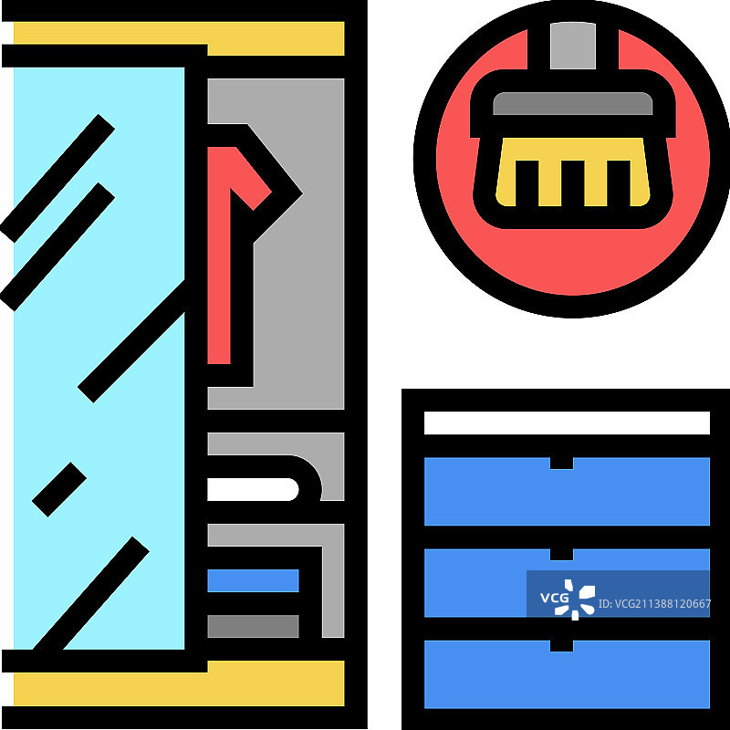 电器清洁彩色图标图片素材