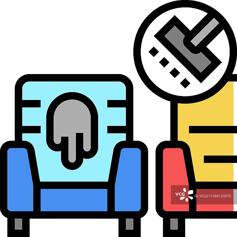 软垫清洁彩色图标图片素材