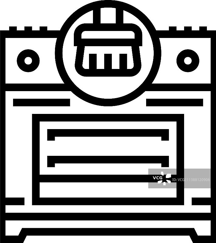 燃气灶清洁线条图标图片素材