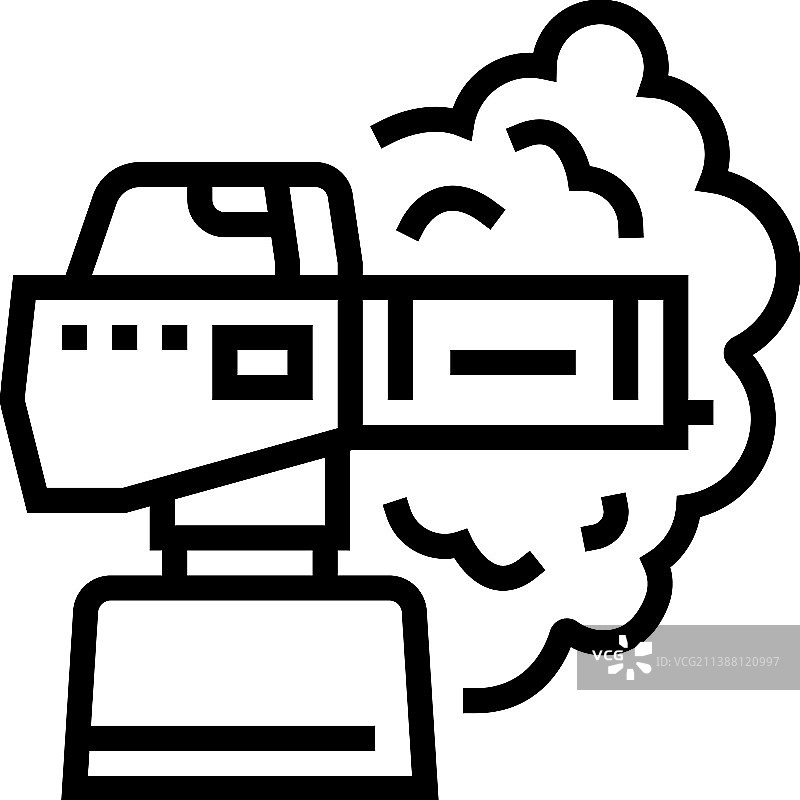 防治飞行害虫雾化线稿图标图片素材