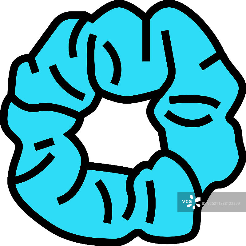 彩色丝绸发圈图标图片素材