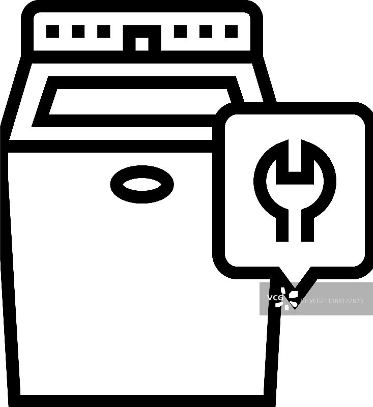 制冰机维修线性图标图片素材