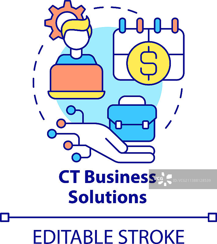 CT商业解决方案概念图标图片素材
