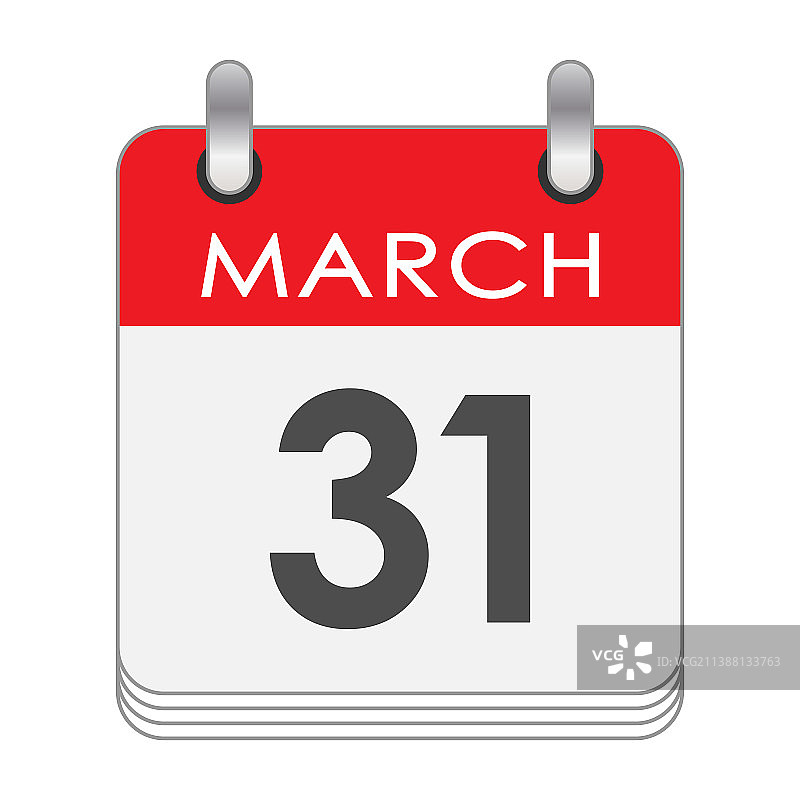 3月31日翻页日历图片素材