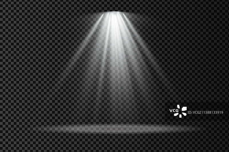 白色聚光灯投影灯光效果套装图片素材