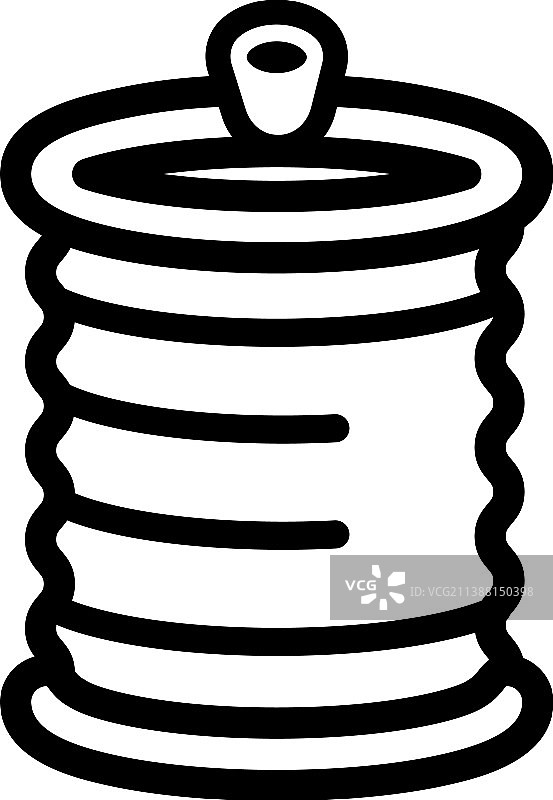 罐头食品细线轮廓图标图片素材