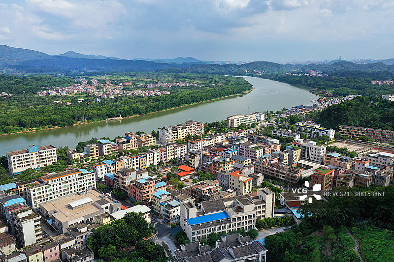 广东省广州市增城区小楼镇何仙姑风景区航拍图片素材