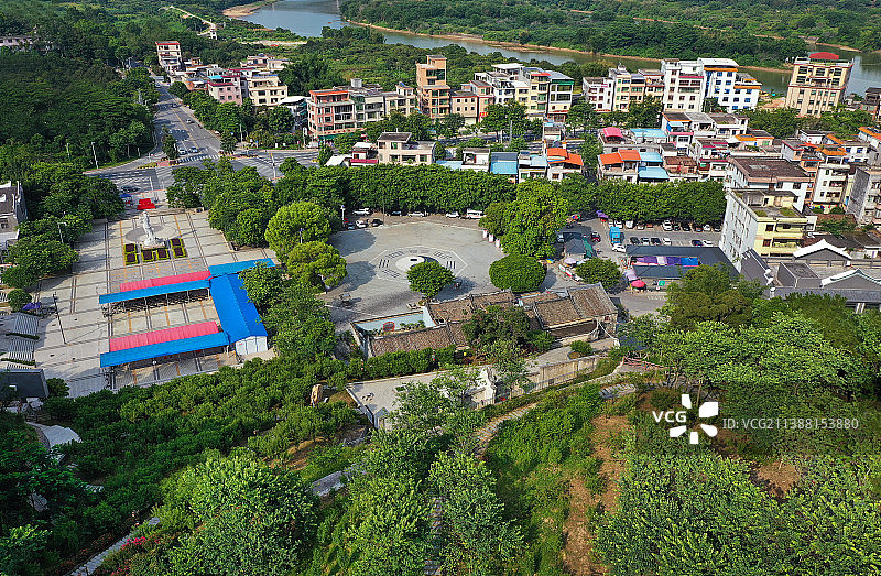 广东省广州市增城区小楼镇何仙姑风景区航拍图片素材