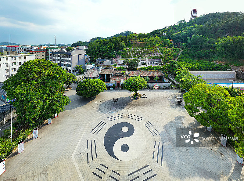 广东省广州市增城区小楼镇何仙姑风景区航拍图片素材