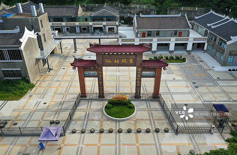 广东省广州市增城区小楼镇何仙姑风景区航拍图片素材