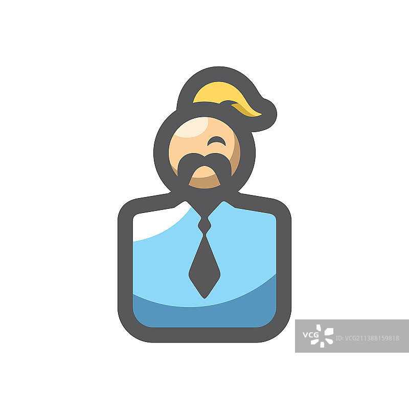 乌克兰哥萨克发型图标图片素材