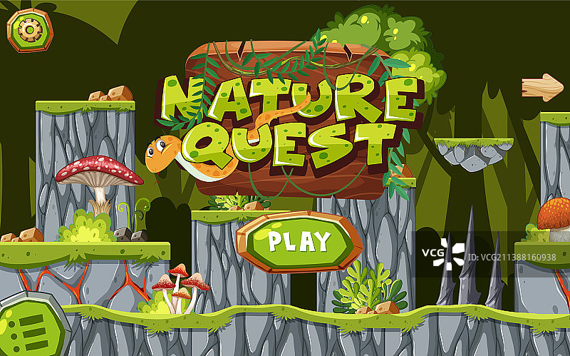 丛林场景游戏模板图片素材