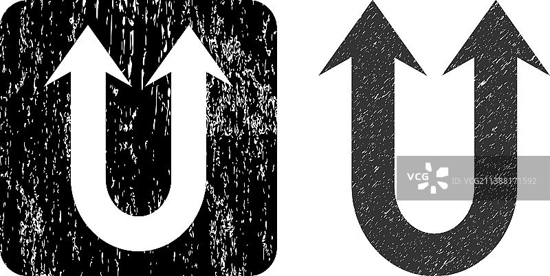 双箭头橡胶标志图片素材