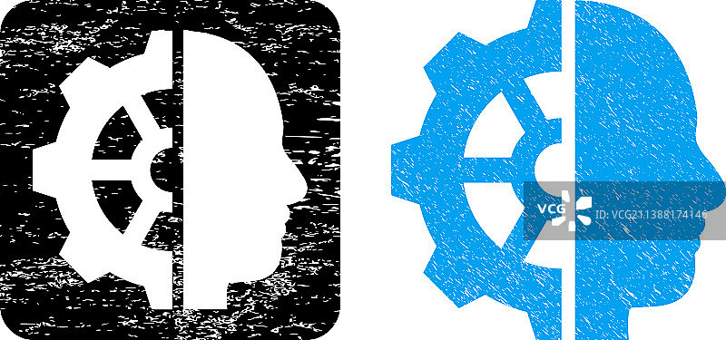 橡胶机器人齿轮模板印章图片素材