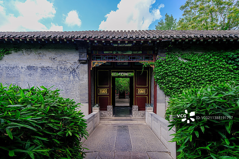 中国山东济南趵突泉公园李苦禅纪念馆图片素材