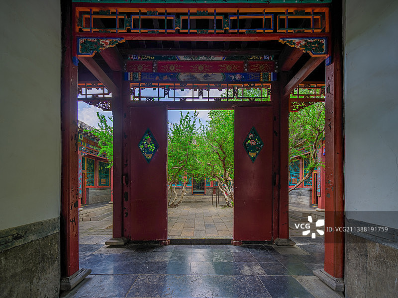 中国山东济南趵突泉公园李苦禅纪念馆图片素材