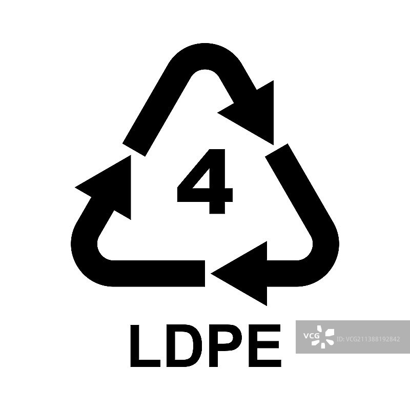 4类LDPE塑料回收标志图片素材