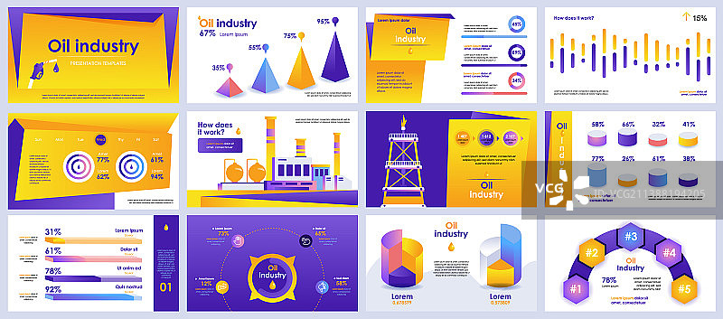 石油工业演示幻灯片模板图片素材