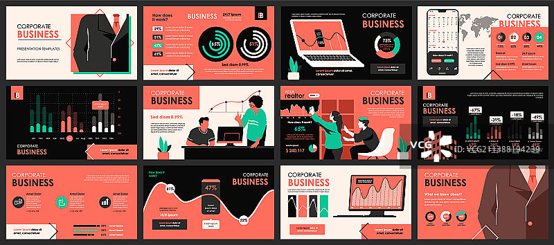 商务会议演示幻灯片模板图片素材