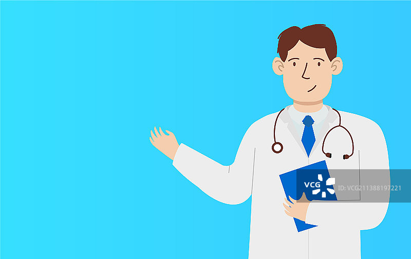 医生角色banner扁平风格图片素材