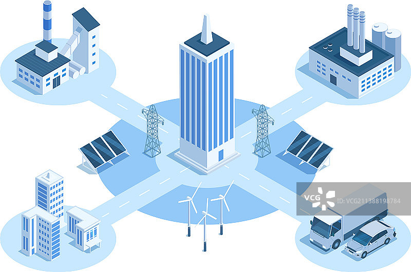 2.5D工厂工业设施建筑图片素材