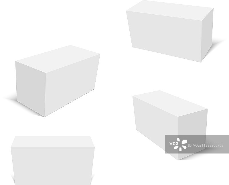 白色纸板箱样机合集图片素材