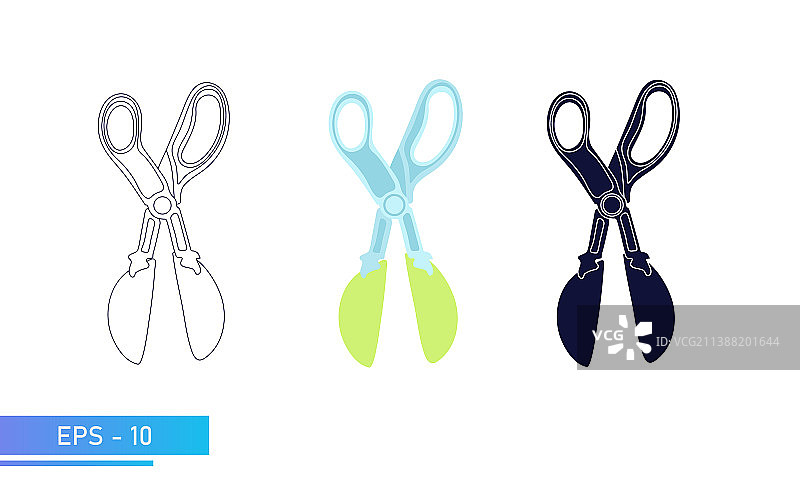 用于制作雪球的剪刀图片素材