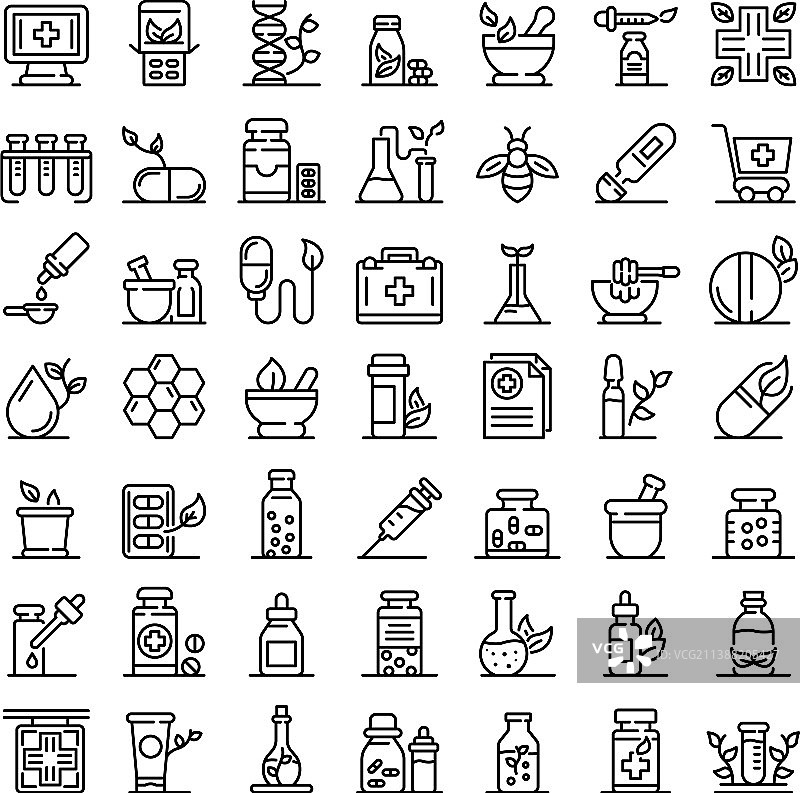 顺势疗法图标轮廓样式图片素材