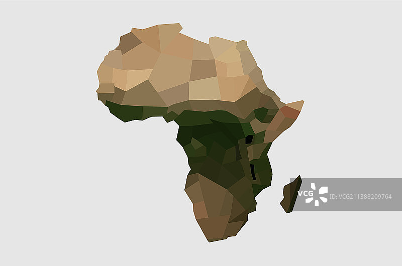 非洲多边形地图抽象地图图片素材