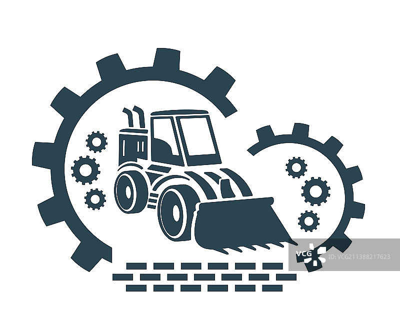 标志建筑装载机ICO图片素材