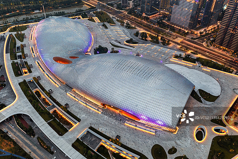 杭州奥体中心体育馆图片素材