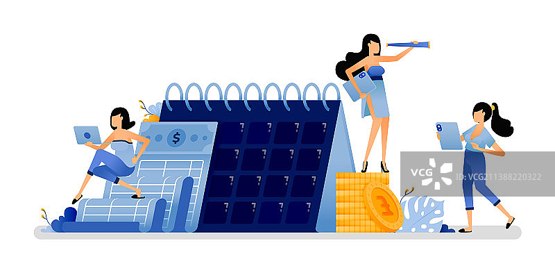 账单表格和月度支出图片素材