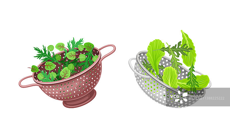 厨房沥水篮中的蔬菜图片素材