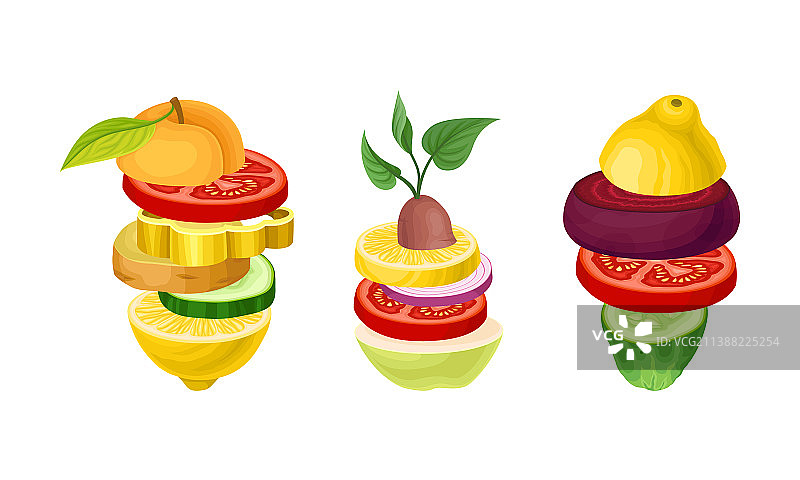 果蔬切片合集：黄瓜图片素材