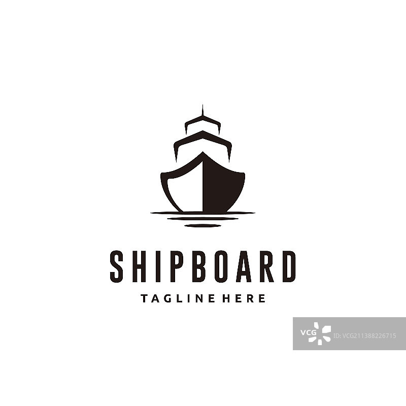 极简主义船舶logo设计图标图片素材
