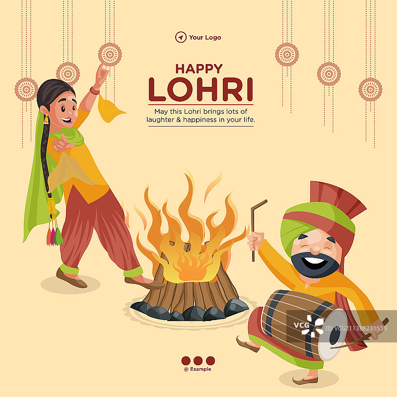 Lohri舞蹈比赛banner设计图片素材