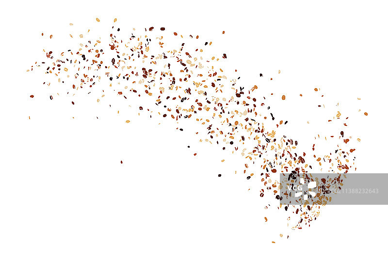 白色背景上的咖啡豆纹理图片素材