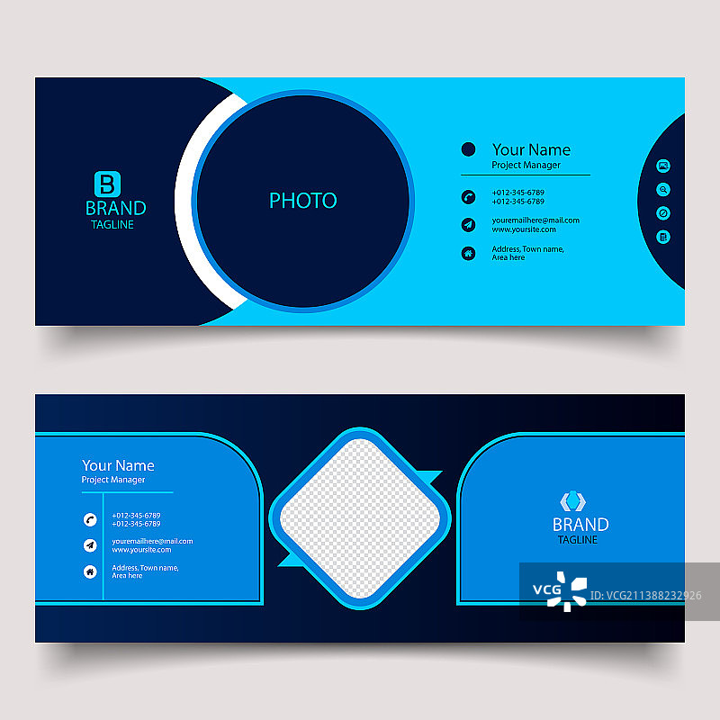 电子邮件签名模板或电子邮件页脚图片素材