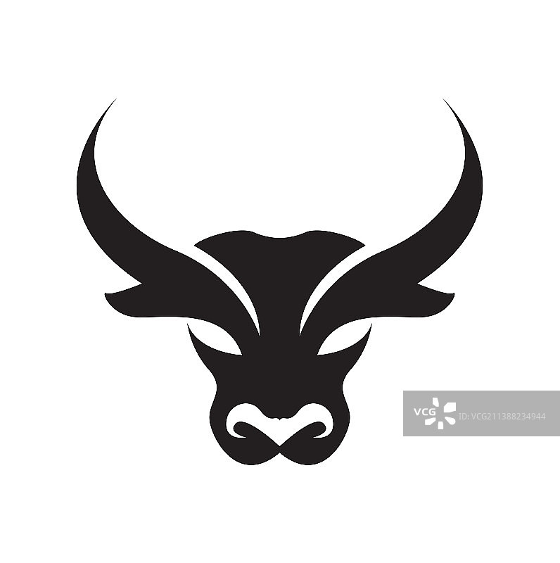 牛脸logo设计图片素材