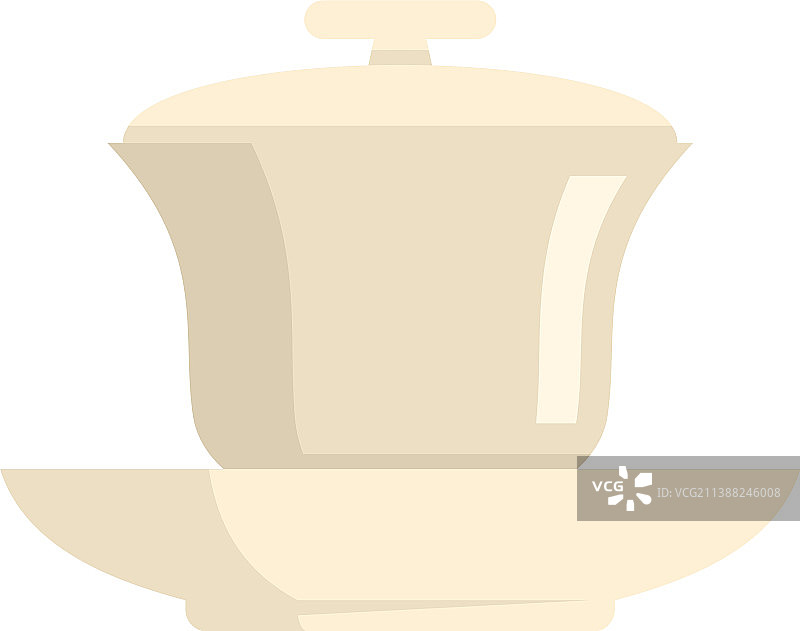 茶道元素扁平图标图片素材